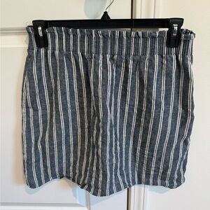 J. Crew Blue and White Striped Skirt